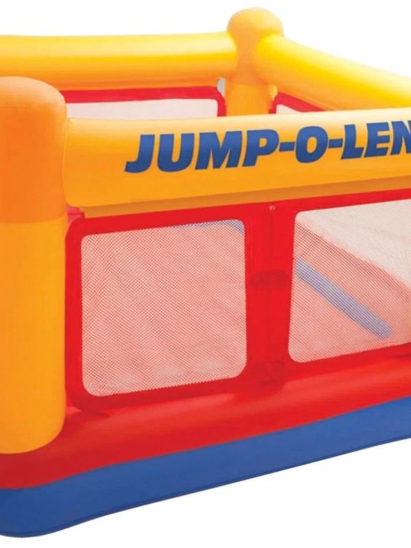 Игровой центр-батут Intex "Jump-O-Lene", надувной детский батут с бортами, 174х174х112 см