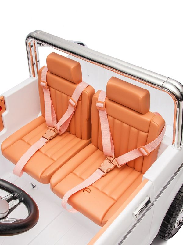 Электромобиль двухместный детский FORD (S323), аккумулятор 24V7ah, до 50 кг, от 2 лет, полный привод, до 8 лет, белый