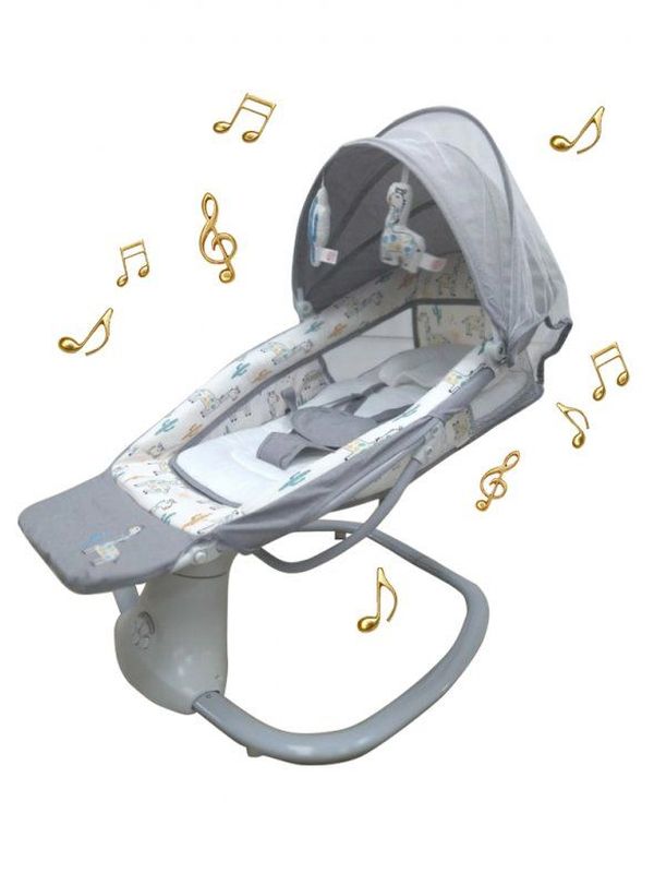 Электрокачели / Шезлонг для новорожденных LuxMom Mastela 08207 Укачивание, Музыка, Съемный столик