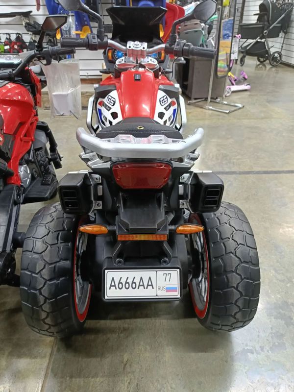 Детский мотоцикл (квадроцикл) WN-209, электромотоцикл для детей, мощный квадроцикл, до 8 км/ч, до 50 кг, цвет красный