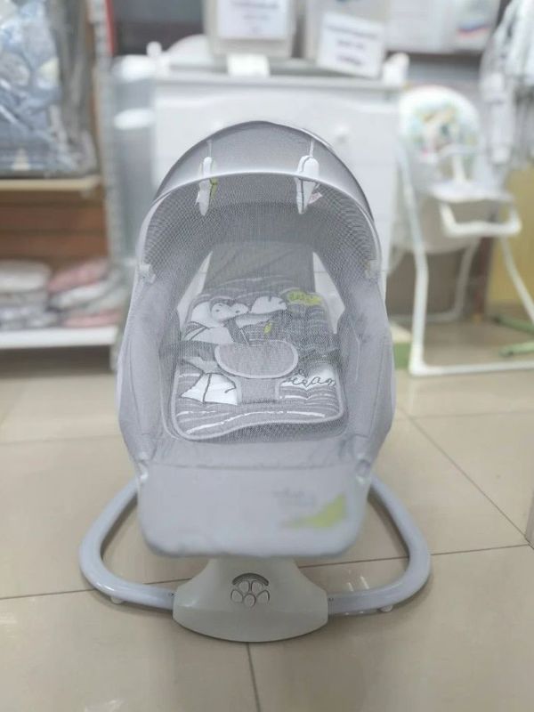 Электрокачели LuxMom Mastela 08209 Шезлонг для новорожденных, Укачивание 5 скоростей, Пульт ДУ, Капюшон
