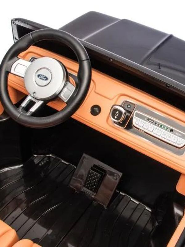 Электромобиль двухместный детский FORD (S323), аккумулятор 24V7ah, до 50 кг, от 2 лет, полный привод, до 8 лет, черный