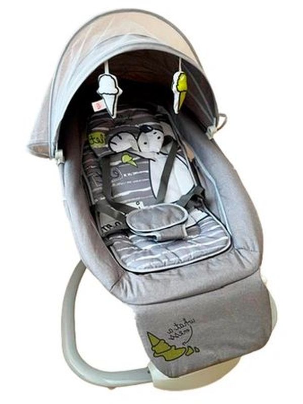 Электрокачели LuxMom Mastela 08209 Шезлонг для новорожденных, Укачивание 5 скоростей, Пульт ДУ, Капюшон