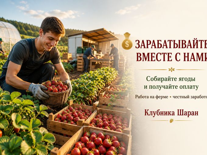 🍓 Хотите собирать ягоду и получать руб?