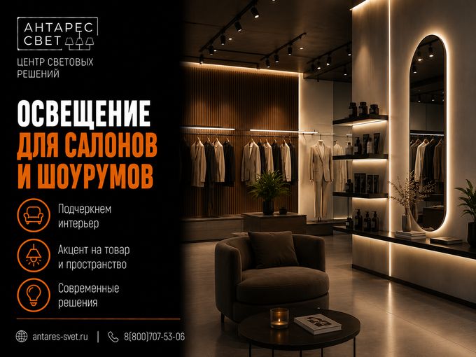 Освещение для салонов и шоурумов!