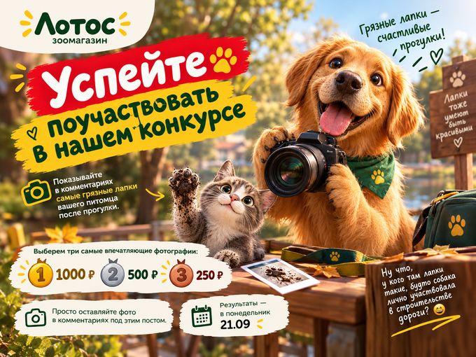 Конкурс грязных лапок🏆