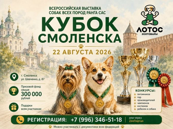 🐶 22 августа Выставка собак