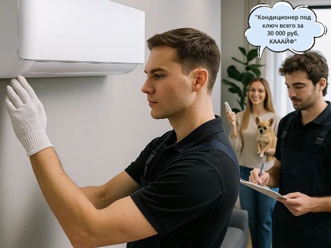 Кондиционер + монтаж = 30 000 руб.