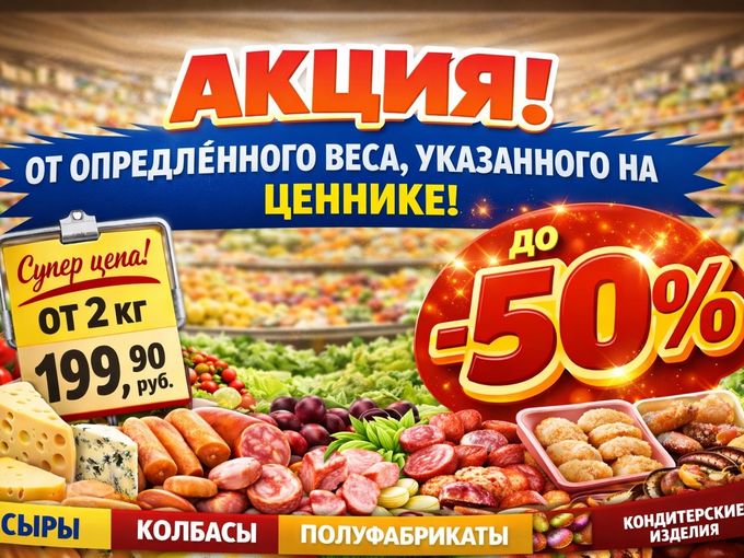 АКЦИЯ "скидка до 50% от БАТОНА"