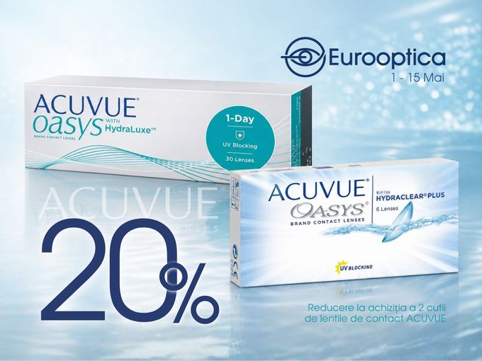 👁 20% reducere la lentile ACUVUE®