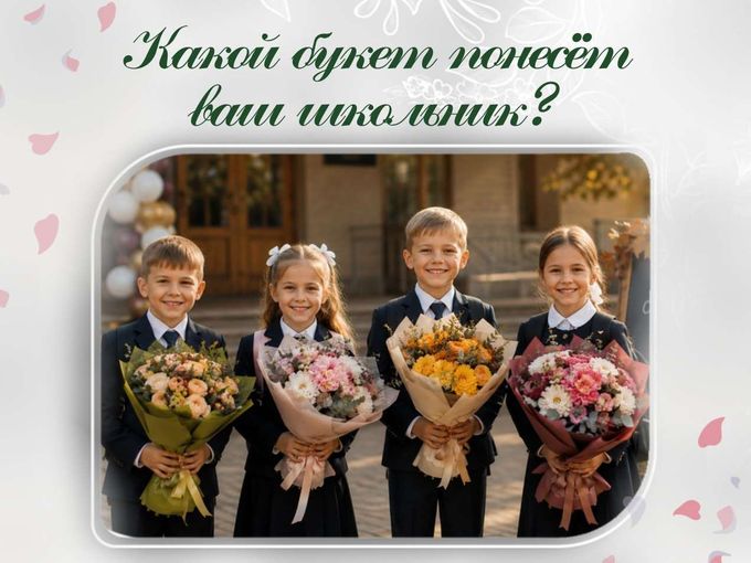 Какой букет понесёт ваш школьник? 👀