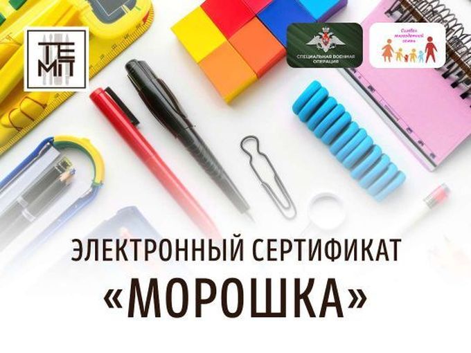 ЭЛЕКТРОННЫЙ СЕРТИФИКАТ "МОРОШКА"