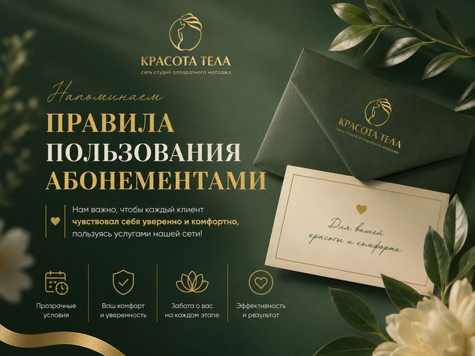ПРАВИЛА АБОНЕМЕНТОВ ✅