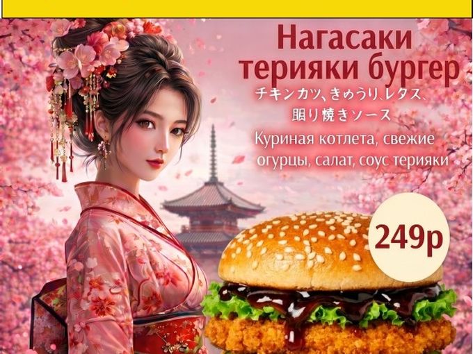 Новинка! Нагасаки терияки бургер!