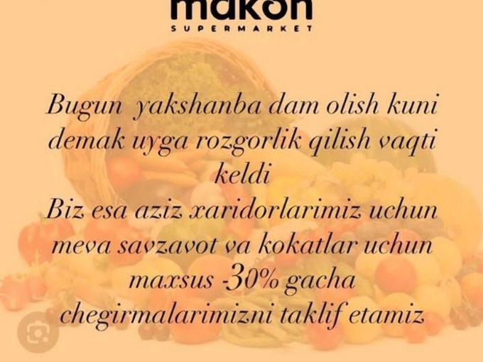 Yakshanbi chegirmalari