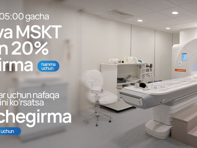 MRT va MSKT uchun 20% chegirma