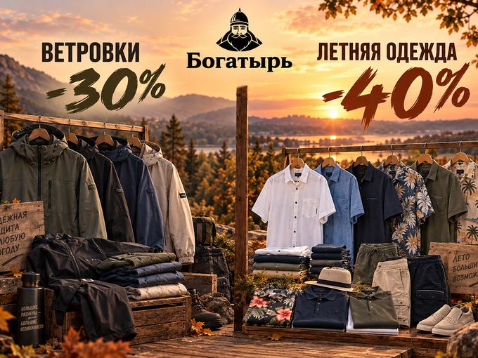 Завтра: лето −40 %, ветровки −30 %