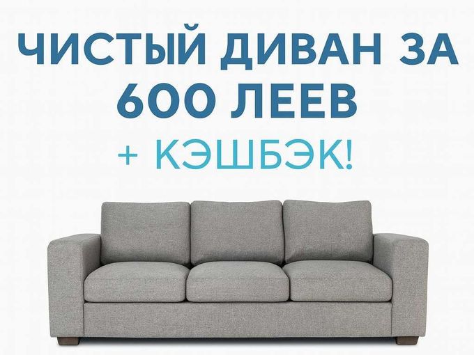 Canapea curată la 600 de lei + cashback!