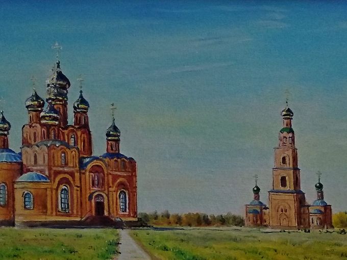 Ачаирский монастырь на картинах маслом