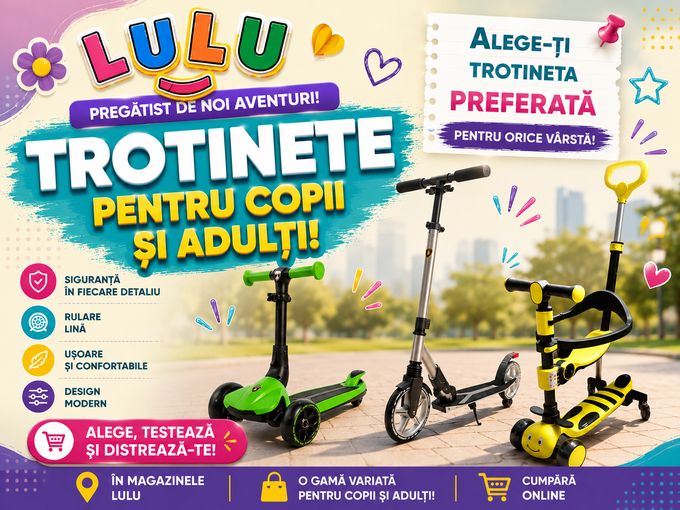 🛴 Trotinete pentru copii și adulți