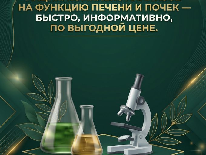 АКЦИЯ! АНАЛИЗ ПЕЧЕНИ И ПОЧЕК - 1500₽