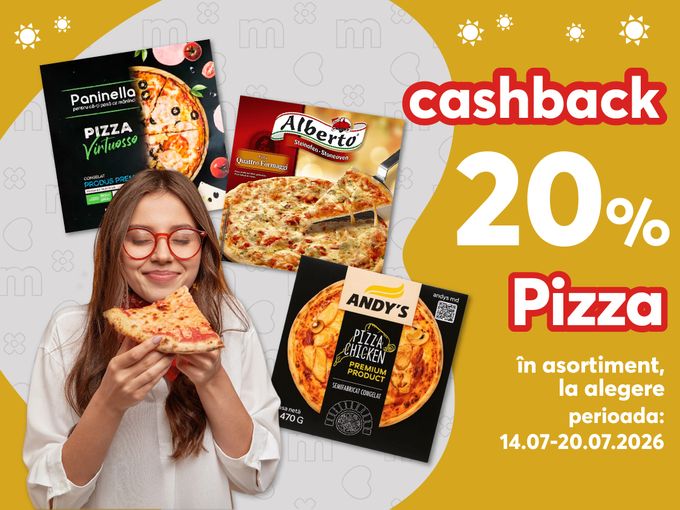 pizza congelată 🍕 20% cashback