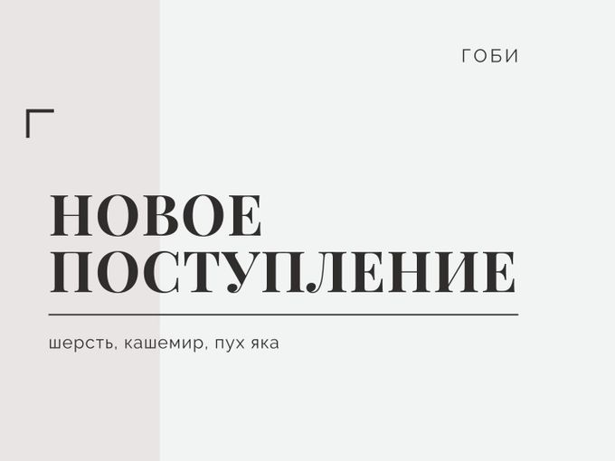 НОВОЕ ПОСТУПЛЕНИЕ В ГОБИ!