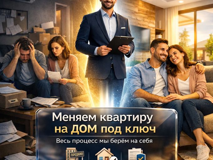 Меняем квартиру на дом под ключ