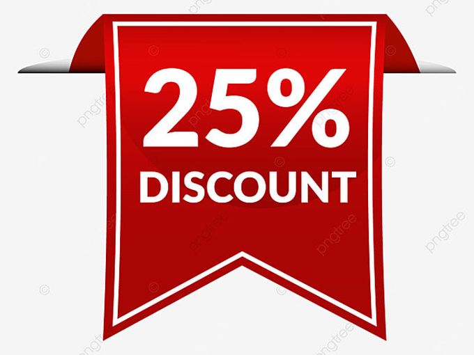скидка 25 % на ВСЕ