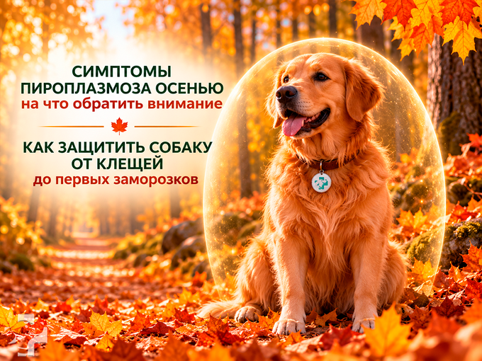 Как защитить собаку от клещей осенью.