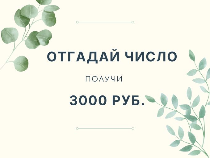 Угадайте число — получите 3 000 ₽!