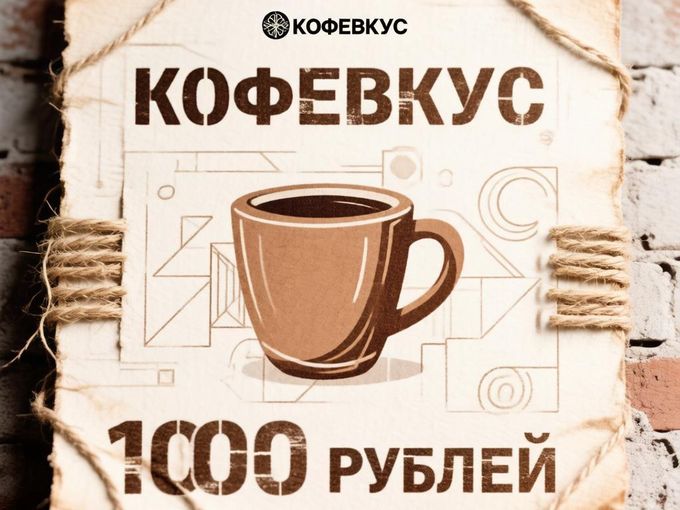 1000₽ от кофейни КофеВкус