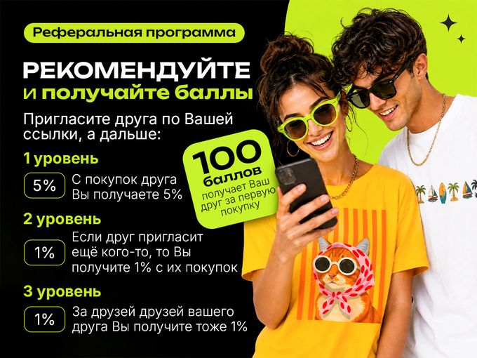 Бонусы за покупки от Ваших рекомендаций.