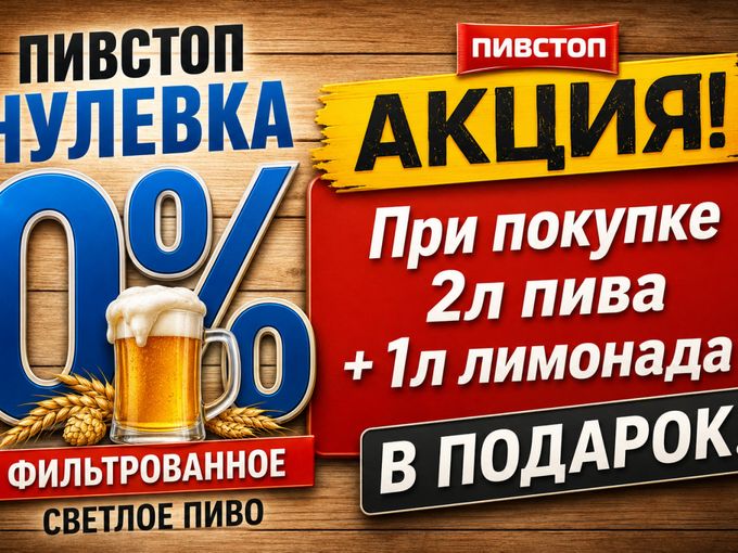 Нулевка в ПИВСТОП — новинка для вечера!