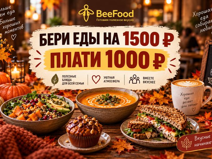 33% скидка в кафе BEEFOOD уже началась