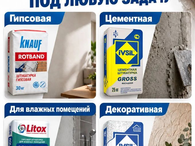 🧱  Штукатурка под любую задачу