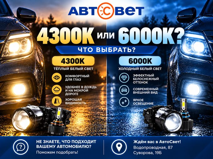 💡 4300К или 6000К?