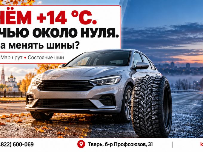 Ночью 0, днем +10! Переобувать шины 🛞?