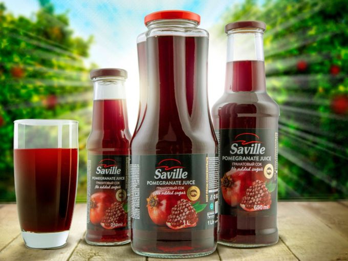 SAVILLE ORGANIC POMEGRANATE JUICE 1LITER