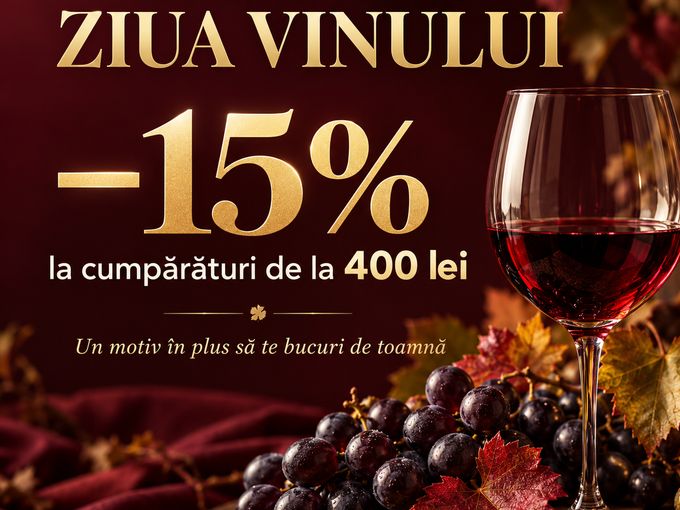 -15% cu ocazia Zilei Vinului!