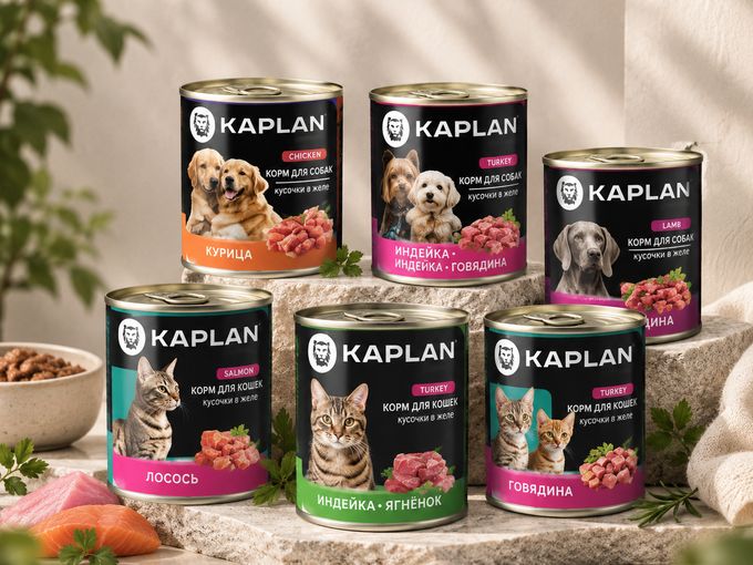 Kaplan — консервы для кошек и собак: