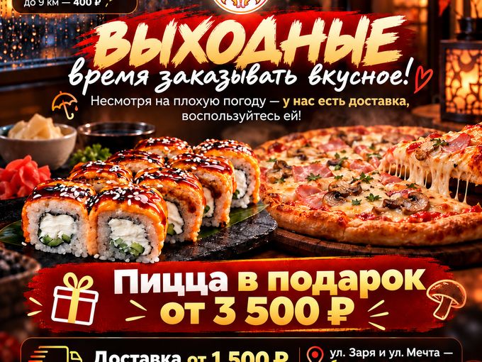 🍕 Выходные ! Время заказывать вкусное!!