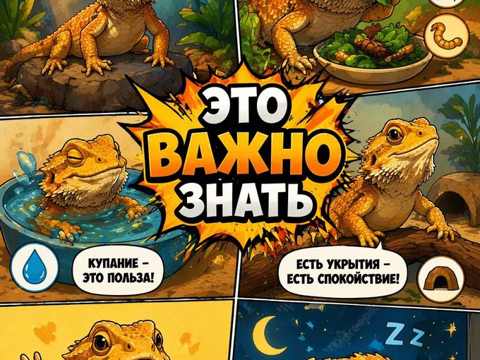Содержание бородатой агамы