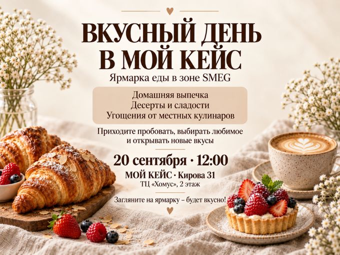 🍰 Ярмарка в МОЙ КЕЙС - 20 сентября!