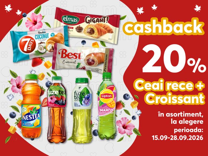 🥐🥤Primește cashback 20 %