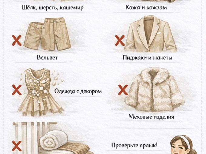 Какие вещи нельзя стирать дома?