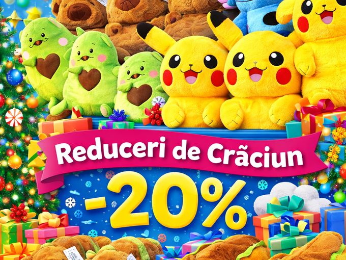 Plușuri la Reduceri de Crăciun!