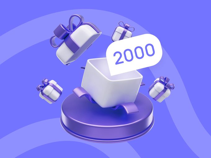 Дарим 2000 приветственных бонусов