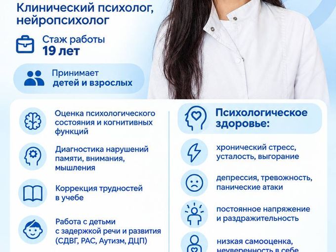 Лебо С.В.-психолог. Нейропсихолог.