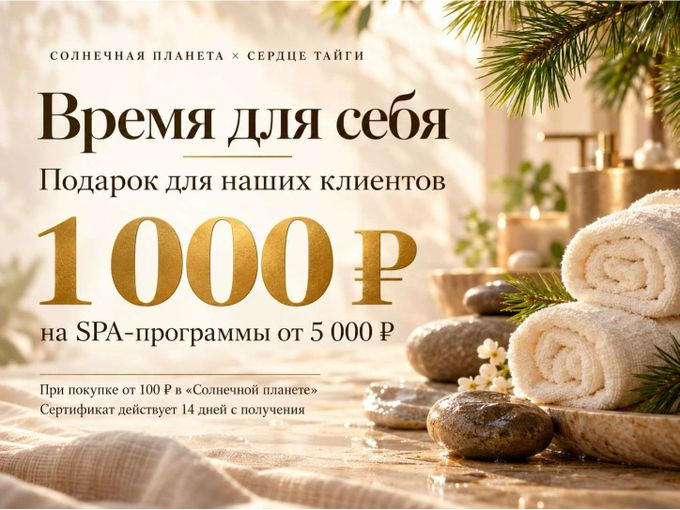 🎁 Дарим 1 000 ₽ на время для себя!